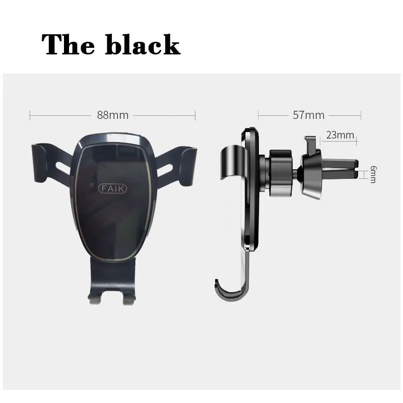 Car accessories Car phone rack outlet gravity sensing car phone bracket Car Mobile Phone triangular gravity mirror bracket