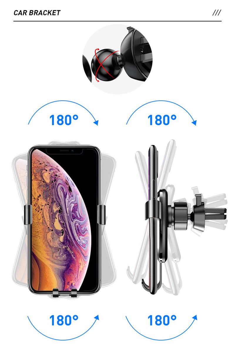 Car accessories Car phone rack outlet gravity sensing car phone bracket Car Mobile Phone triangular gravity mirror bracket