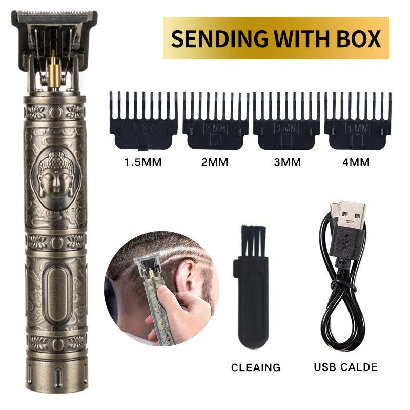 Professional Hair Trimmer Wireless USB Electric Hair Clipper Beard Shaver New Arrival Rechargeable Hair Cutting Machine Barber For Men Haircut Electric Shaver Hair Cutting Tools