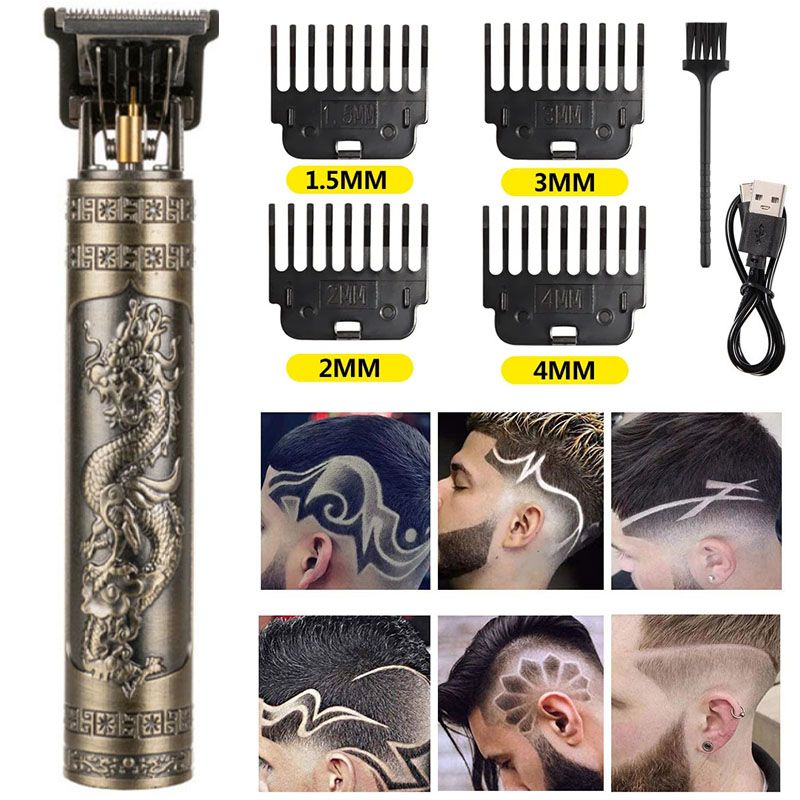 Professional Hair Trimmer Wireless USB Electric Hair Clipper Beard Shaver New Arrival Rechargeable Hair Cutting Machine Barber For Men Haircut Electric Shaver Hair Cutting Tools