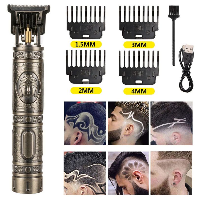 Professional Hair Trimmer Wireless USB Electric Hair Clipper Beard Shaver New Arrival Rechargeable Hair Cutting Machine Barber For Men Haircut Electric Shaver Hair Cutting Tools