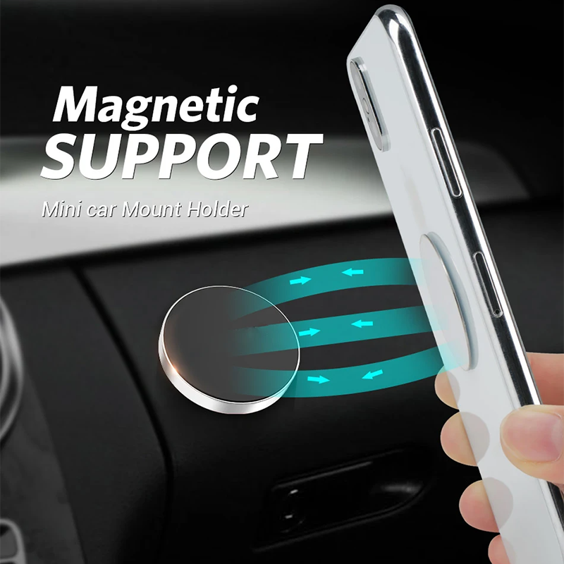 New Arrival Sucker Car Phone Holder Universal Magnetic Mount Bracket Stick On Car Phone Stand for iPhone Xiaomi Huawei Samsung Dashboard Wall Mounted Car Magnet Sticker
