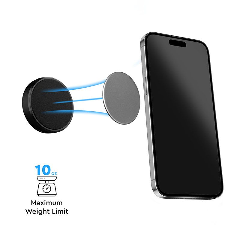 New Arrival Sucker Car Phone Holder Universal Magnetic Mount Bracket Stick On Car Phone Stand for iPhone Xiaomi Huawei Samsung Dashboard Wall Mounted Car Magnet Sticker