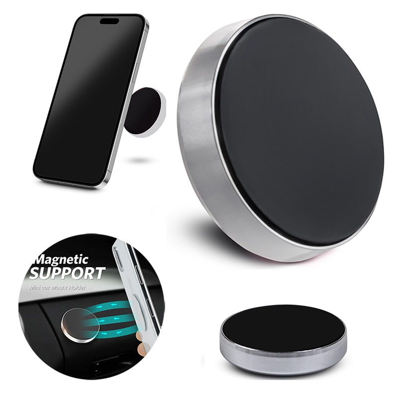 New Arrival Sucker Car Phone Holder Universal Magnetic Mount Bracket Stick On Car Phone Stand for iPhone Xiaomi Huawei Samsung Dashboard Wall Mounted Car Magnet Sticker