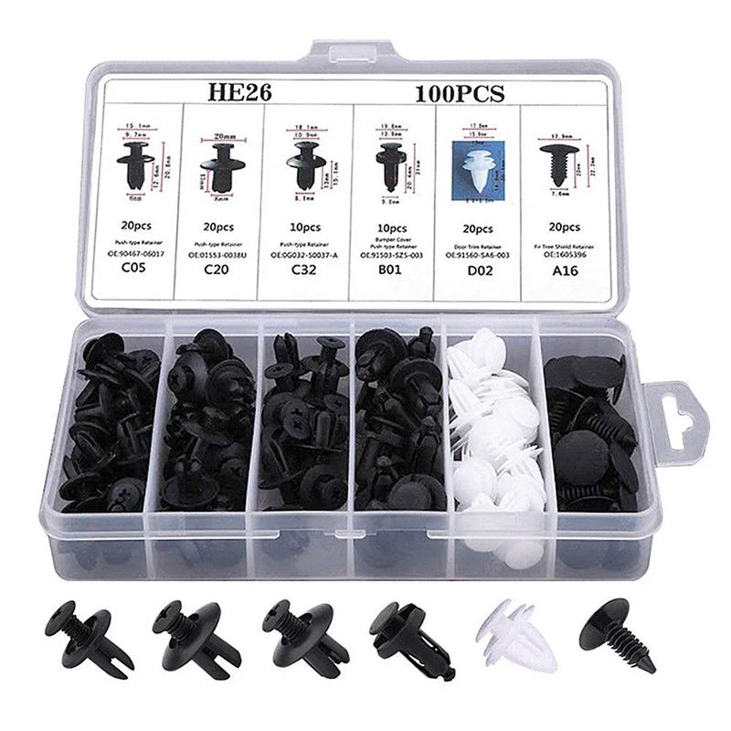 Auto Fastener Clip Mixed Car Body Push Retainer Pin Rivet Bumper Door Trim Panel Fastener Kit Car Clips Box or Bag packaging