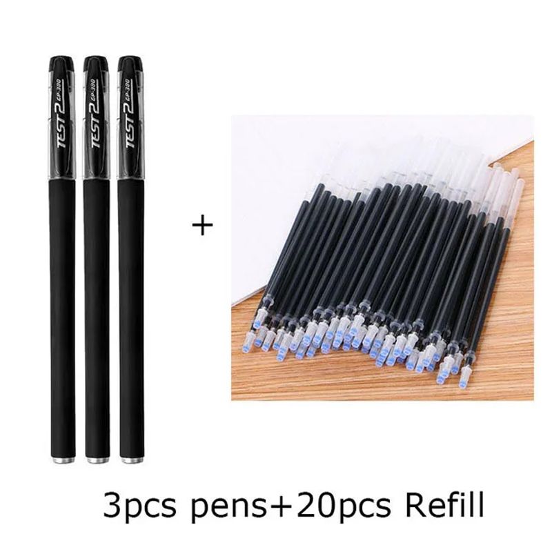 Gel Pen Set School Supplies Black Blue Red Ink Color 0.5mm Ballpoint Pen Kawaii Pen Writing Tool School Office Stationery