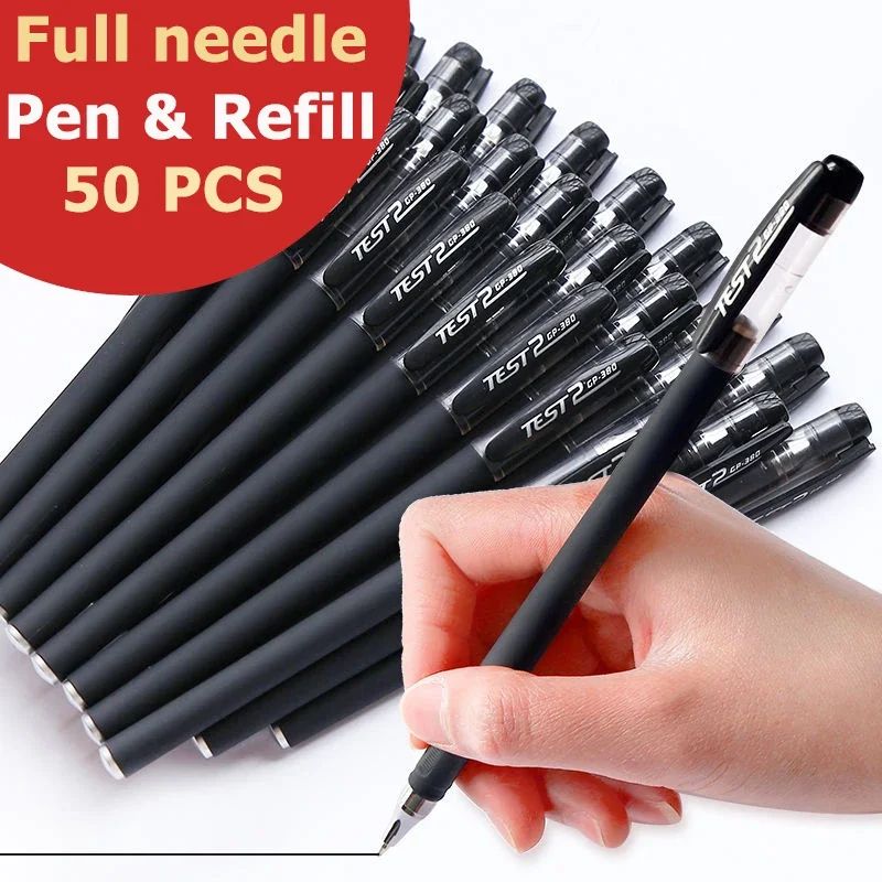 Gel Pen Set School Supplies Black Blue Red Ink Color 0.5mm Ballpoint Pen Kawaii Pen Writing Tool School Office Stationery