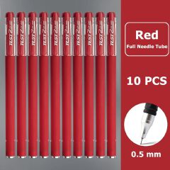 0.5mm Gel Pen Set Full Needle Tube Black Blue Red Color Pens for Writing Stationery Test Available School Supplies