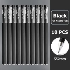 0.5mm Gel Pen Set Full Needle Tube Black Blue Red Color Pens for Writing Stationery Test Available School Supplies
