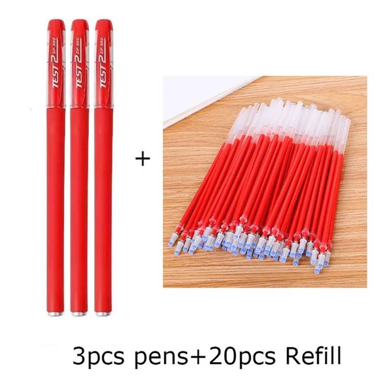 Gel Pen Set School Supplies Black Blue Red Ink Color 0.5mm Ballpoint Pen Kawaii Pen Writing Tool School Office Stationery