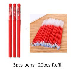 0.5mm Gel Pen Set Full Needle Tube Black Blue Red Color Pens for Writing Stationery Test Available School Supplies