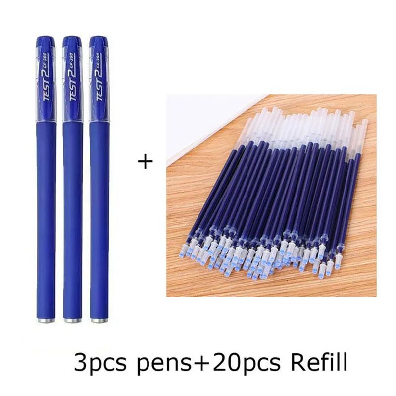 Gel Pen Set School Supplies Black Blue Red Ink Color 0.5mm Ballpoint Pen Kawaii Pen Writing Tool School Office Stationery