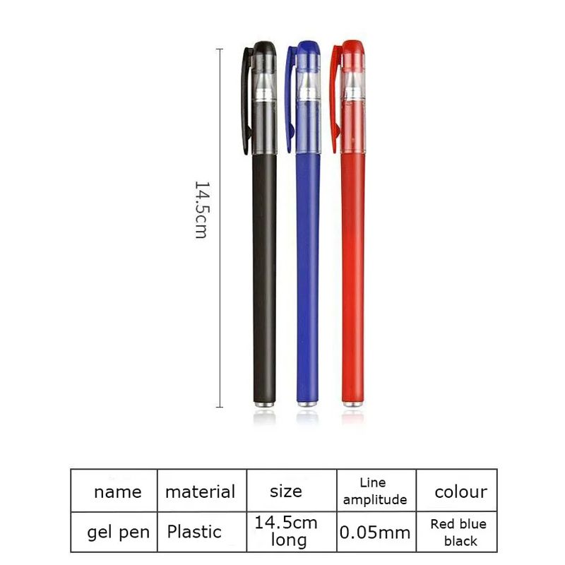 Gel Pen Set School Supplies Black Blue Red Ink Color 0.5mm Ballpoint Pen Kawaii Pen Writing Tool School Office Stationery