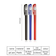 0.5mm Gel Pen Set Full Needle Tube Black Blue Red Color Pens for Writing Stationery Test Available School Supplies