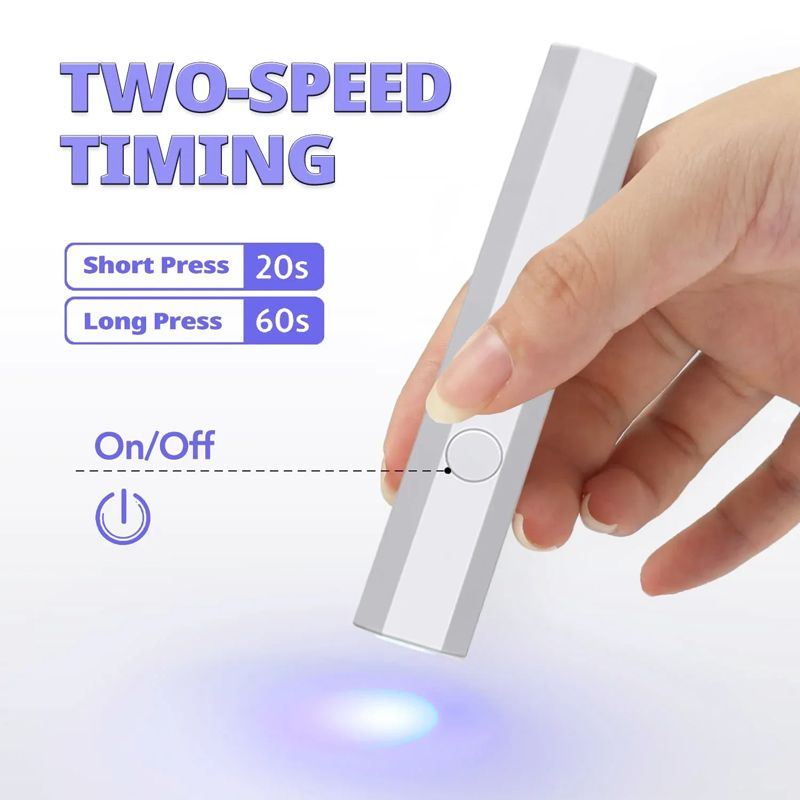 Portable Handheld Mini Nail Lamp For All Gel Polish Quick Dry USB Nail Dryer Machine UV LED Nail Lamp Mini Flashlight Pen