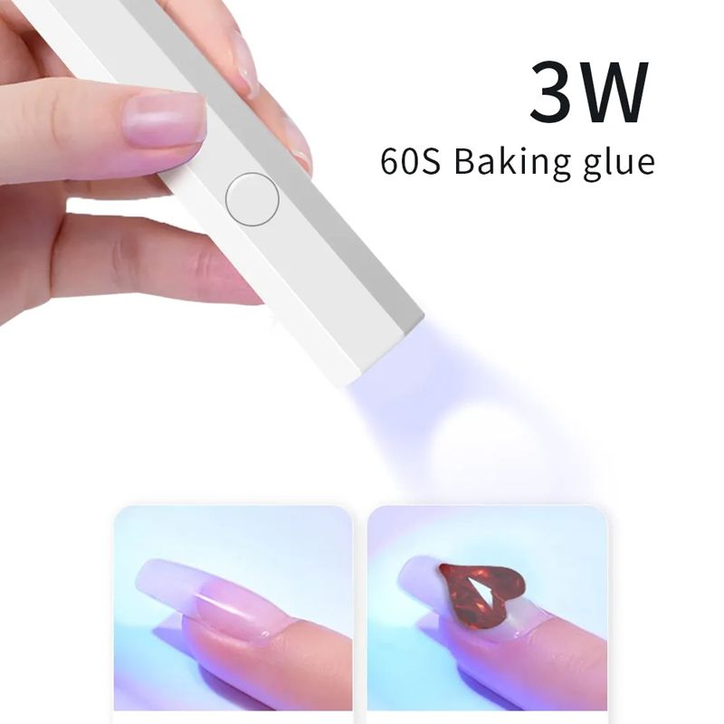 Portable Handheld Mini Nail Lamp For All Gel Polish Quick Dry USB Nail Dryer Machine UV LED Nail Lamp Mini Flashlight Pen
