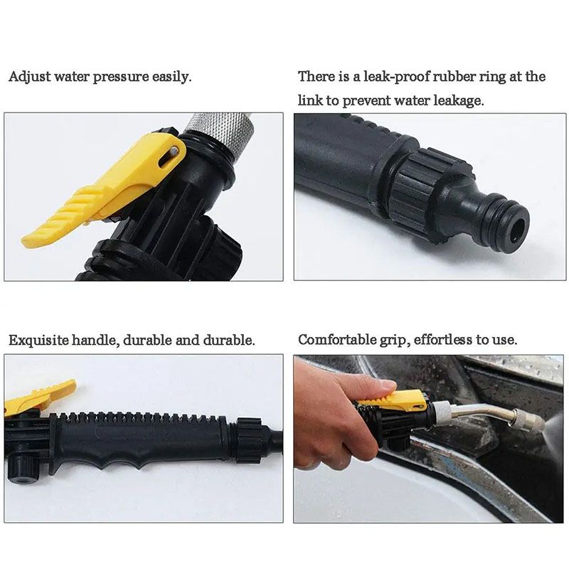 High Pressure Power Water Gun Water Jet Garden Washer Hose Wand Nozzle Spray Watering Spray Sprinkler Atomizing Gun Clean Tools Car Cleaning Tool Kit Auto-Detailing Watering Equipment