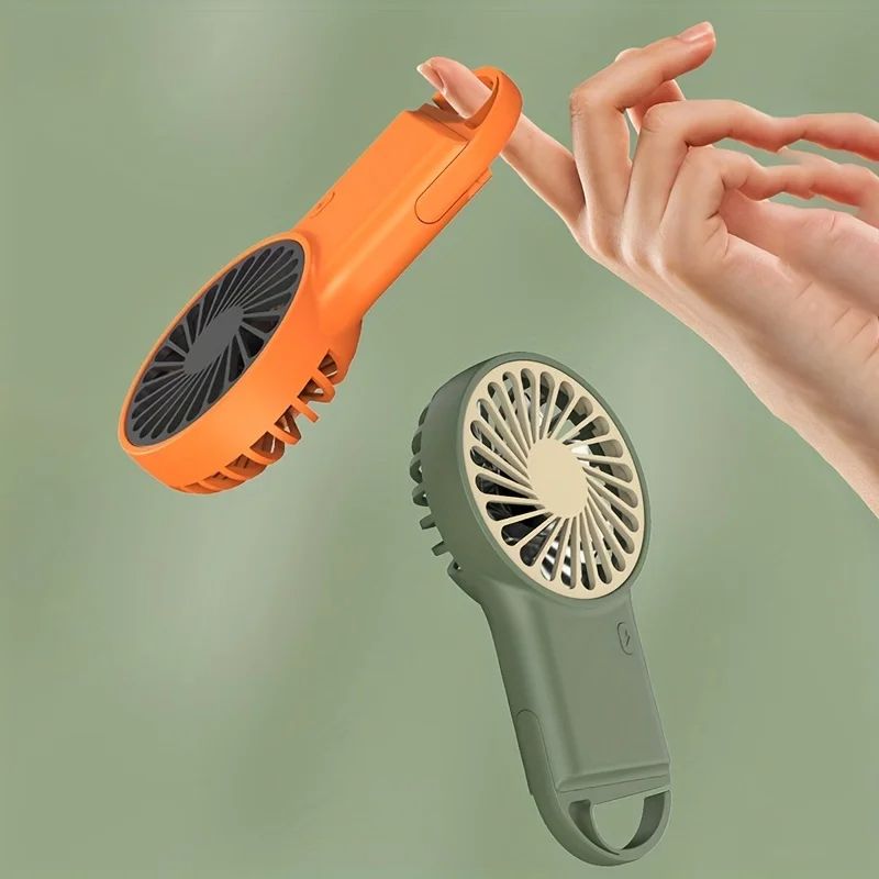 2024 New Arrival Min Wind Air Cooling Hand Portable Usb Desktop Rechargeable Handheld Fan with Hook