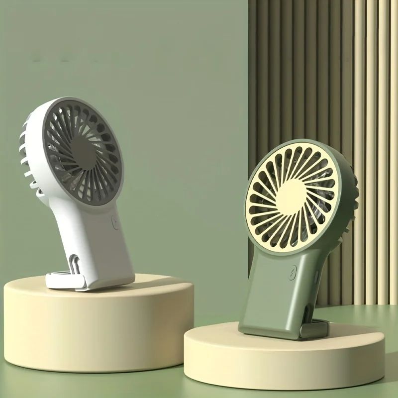 2024 New Arrival Min Wind Air Cooling Hand Portable Usb Desktop Rechargeable Handheld Fan with Hook