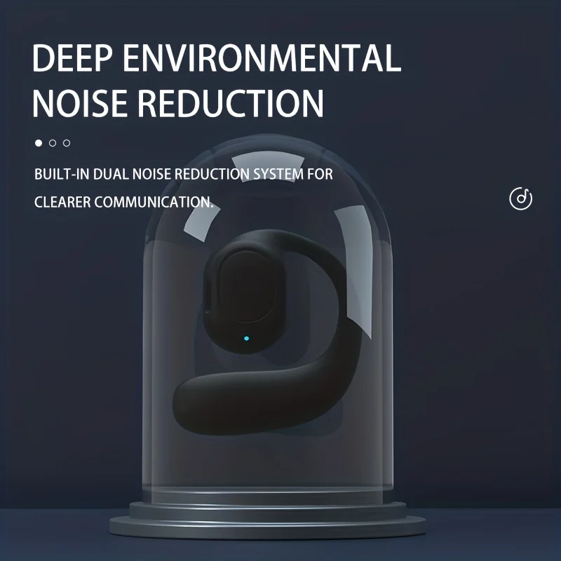 Bluetooth 5.4 Earphones Ear Clip Bluetooth Headphones Sports Wireless Earbud with Microphone HiFi Stereo Headset for iOS Android Huawei, Bone Conduction Handsfree Noise Canceling Earphones