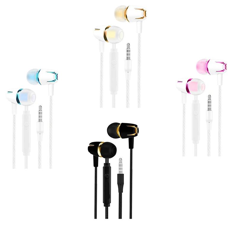 M18 Earphones 3.5mm In-Ear Earbuds Universal 1.2 m stereo Wired Headphones for phone Gaming headset for Samsung Xiaomi