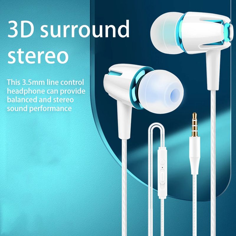 M18 Earphones 3.5mm In-Ear Earbuds Universal 1.2 m stereo Wired Headphones for phone Gaming headset for Samsung Xiaomi