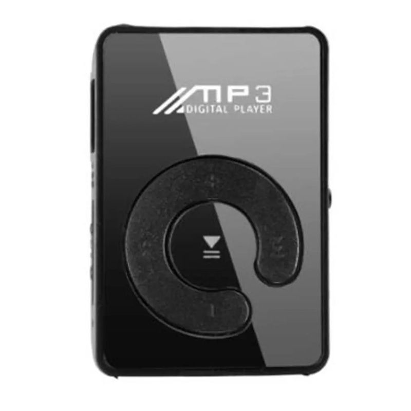 Mini MP3 Portable Mirror Clip MP3 Player Music Media Support SD TF Card Fashion Hifi MP3 for Outdoor Sports Mini Convenience