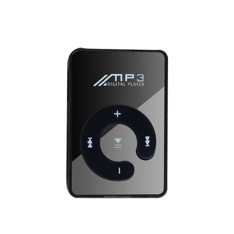 Mini MP3 Portable Mirror Clip MP3 Player Music Media Support SD TF Card Fashion Hifi MP3 for Outdoor Sports Mini Convenience