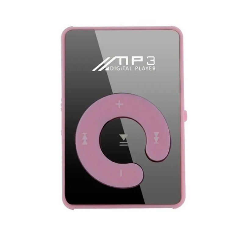 Mini MP3 Portable Mirror Clip MP3 Player Music Media Support SD TF Card Fashion Hifi MP3 for Outdoor Sports Mini Convenience