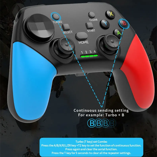 New Arrivals Bluetooth Game Consoles Controller 2.4G Wireless BT 5.0 Game Controller for Switch Pro PC Android Phone IOS Tablet Smart TV PS3 PS4 Gamepad Joystick Control with Turbo Vibration
