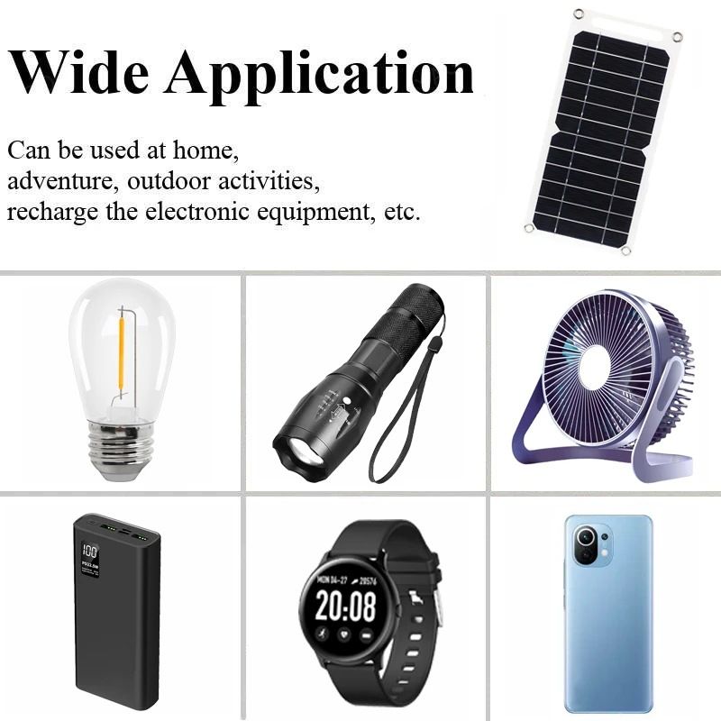 Hot Selling Waterproof 6W 5V Outdoor solar phone charging panel Flexible mini Portable Solar Panel with usb port For Camping Hiking