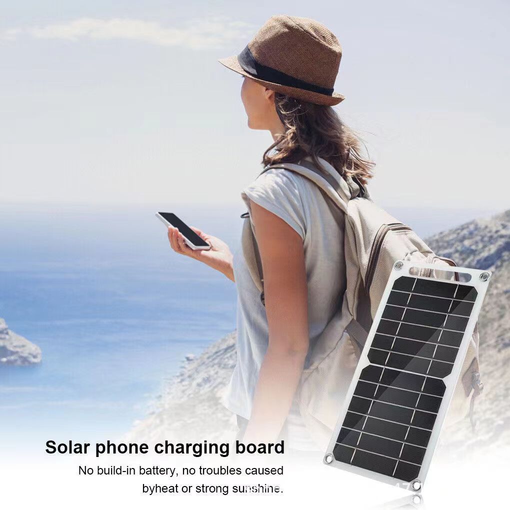Hot Selling Waterproof 6W 5V Outdoor solar phone charging panel Flexible mini Portable Solar Panel with usb port For Camping Hiking