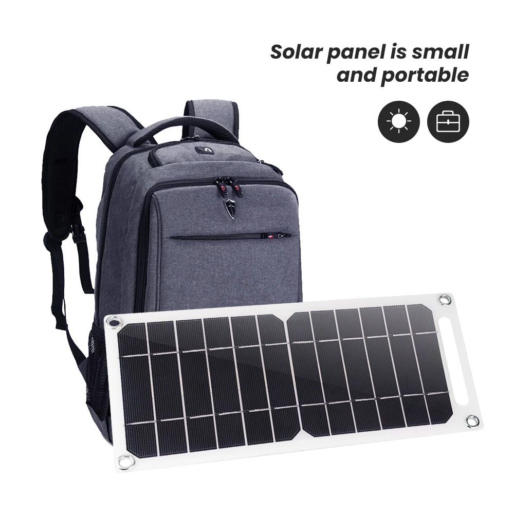 Hot Selling Waterproof 6W 5V Outdoor solar phone charging panel Flexible mini Portable Solar Panel with usb port For Camping Hiking