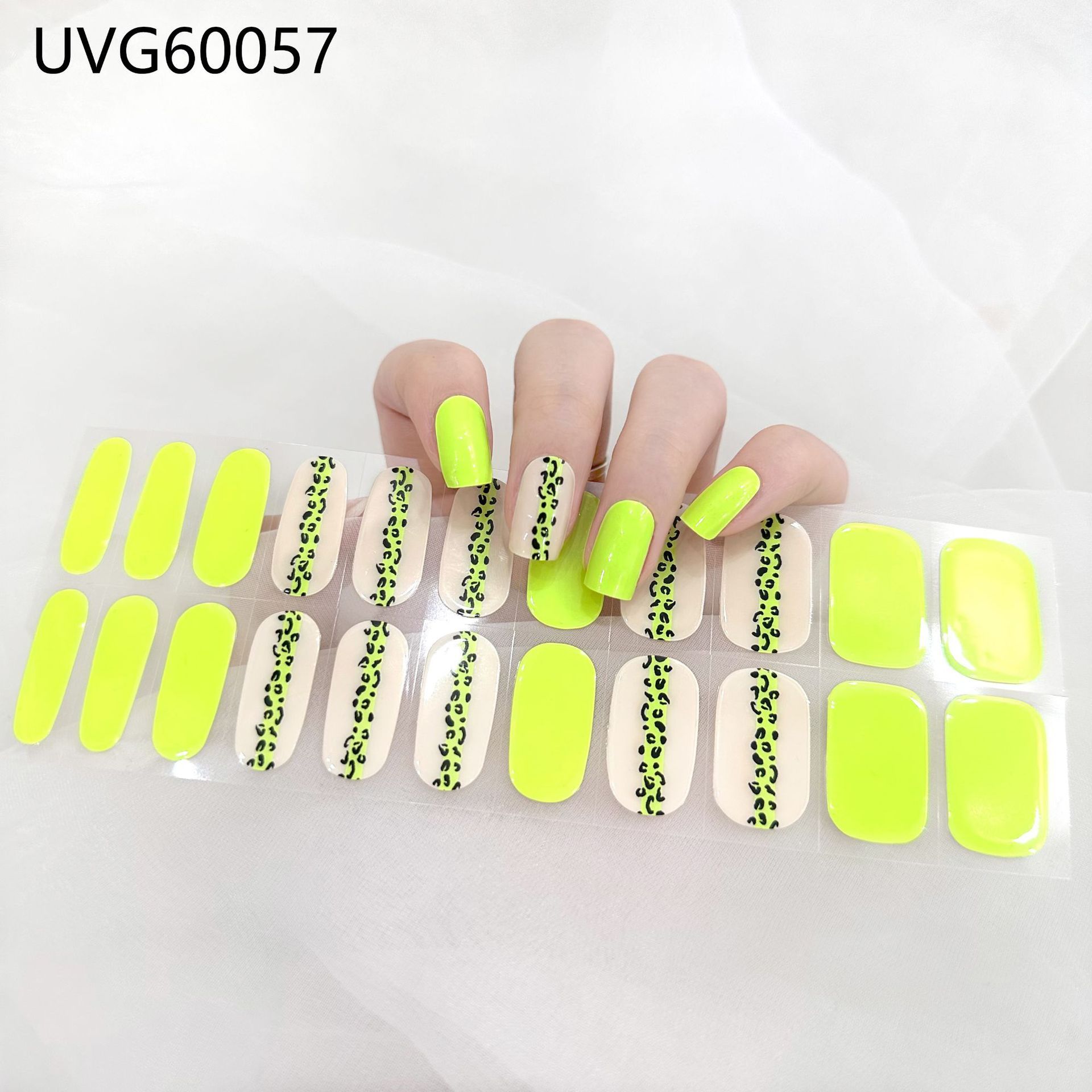 22Pcs Semi Cured Gel Nail Strips Nail Sticker (Non Addict) - Works with Any Nail Lamps, Salon-Quality, Long Lasting, Easy to Apply & Remove