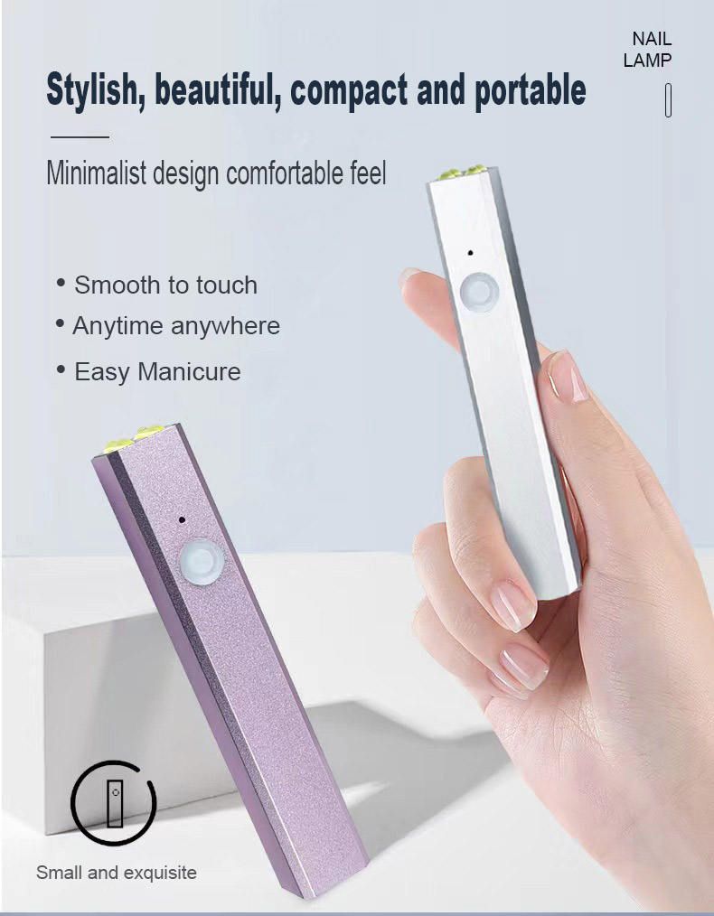 Generic Mini Uv Light Gel Curing LED Nail Lamp Fast Drying Cordless UV Led Light for Gel Polish USB Rechargeable Portable Home Phototherapy Tools