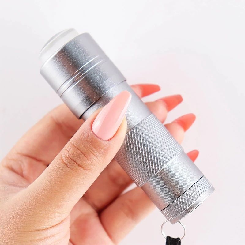 Generic Mini Portable UV lamp New Design Nail Polish Stamper with 12Pcs LED Lights for nails art portable dryer Nails Light