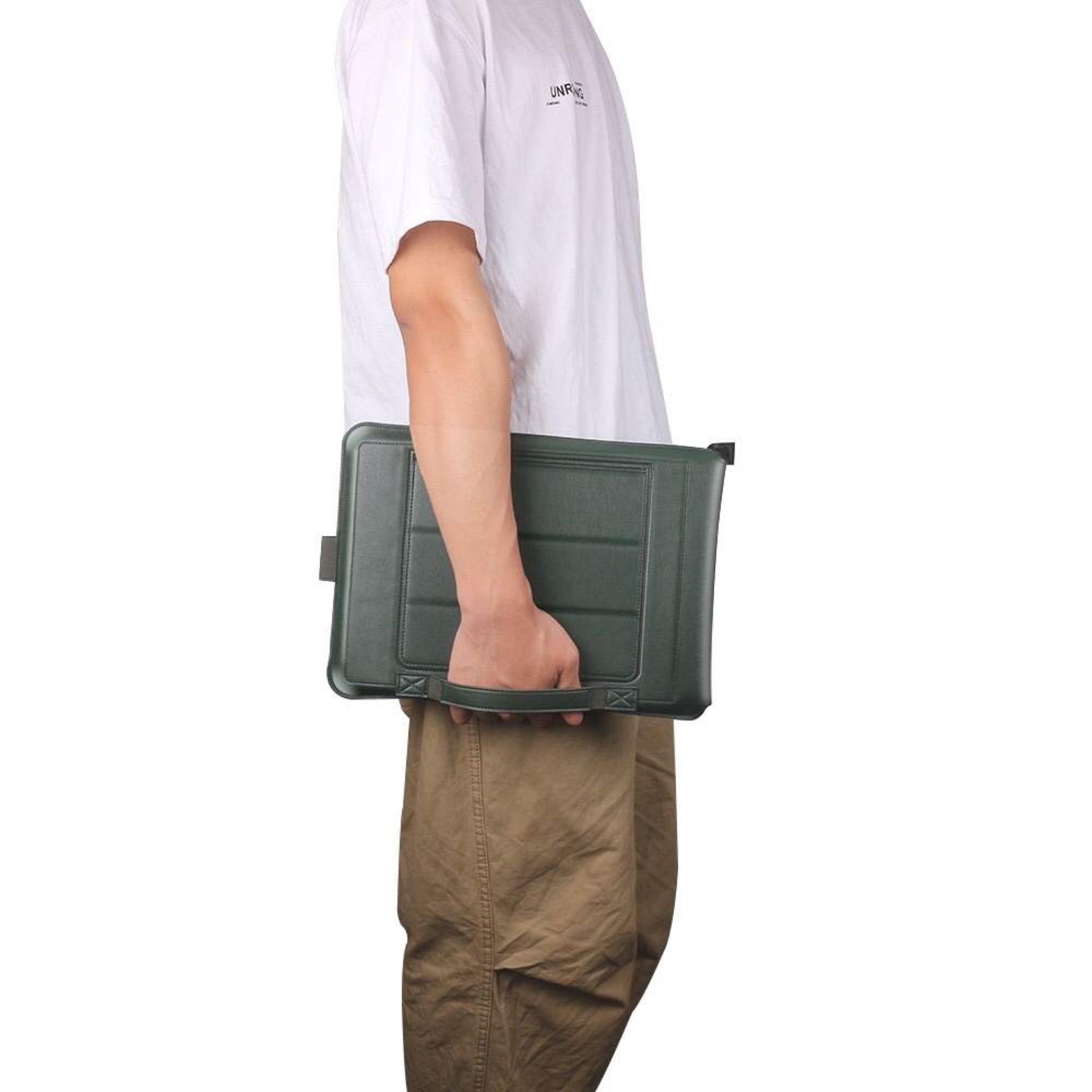 Fancy Leather Laptop Sleeve Case With Stand Holder Bag with Multi-Functions 11/12/13/15 inch Notebook Protective Cover Computer Bag