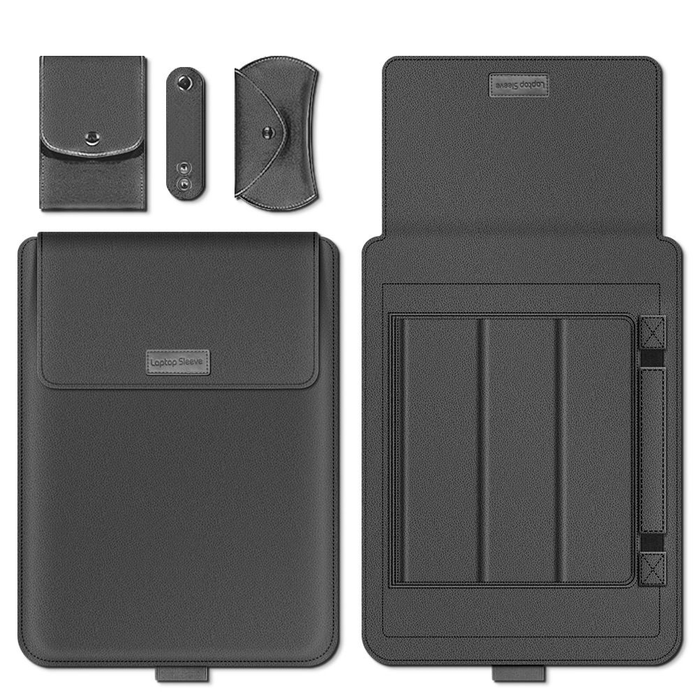Fancy Leather Laptop Sleeve Case With Stand Holder Bag with Multi-Functions 11/12/13/15 inch Notebook Protective Cover Computer Bag