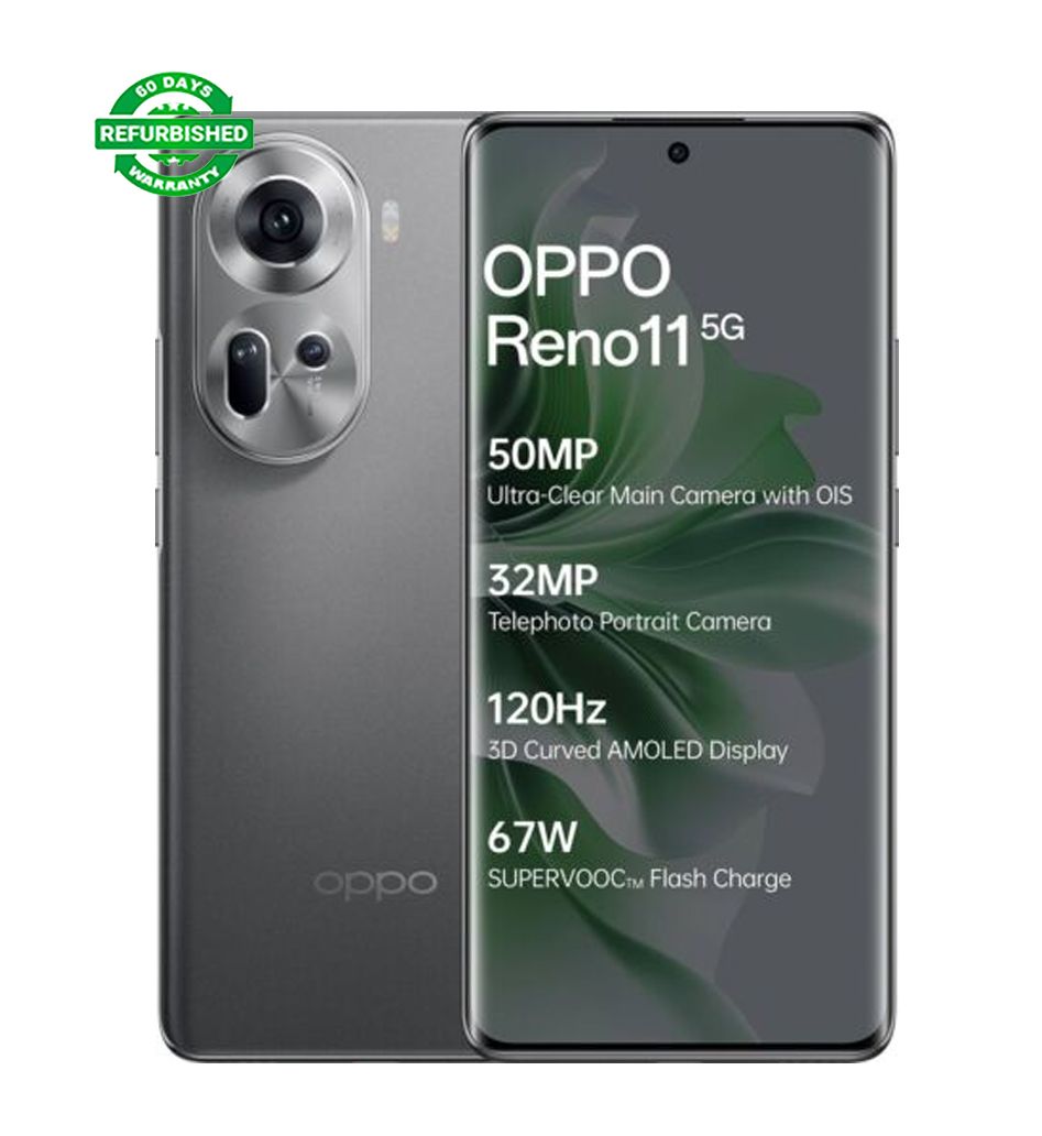 Refurbished OPPO Reno11 5G 8GB RAM+256GB ROM 6.7" 120Hz 3D Curved Screen 50MP 5000mAh Android 14 Dual SIM Smart Phones Fingerprint Reno 11 12+256GB / 12+512GB