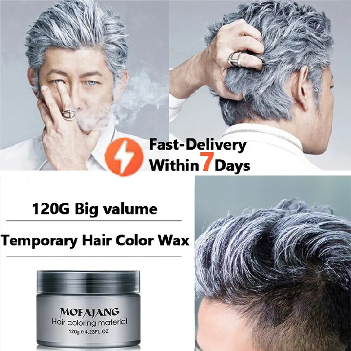 120G Hair Wax Hair Fashion Temporary Instant Unisex Natural Washable Moisturizing Modelling Fashion Colorful Hair Color Wax Hair Accessories