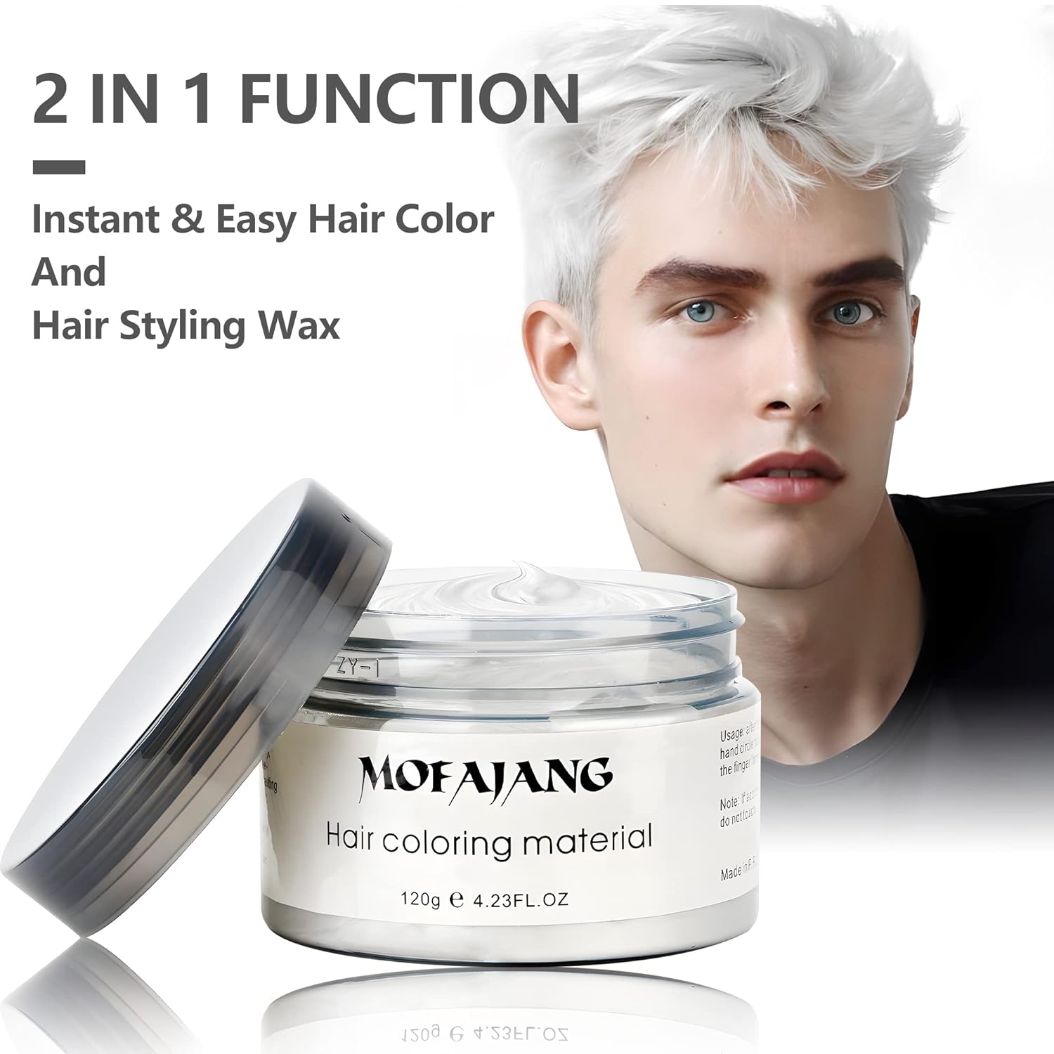 120G Hair Wax Hair Fashion Temporary Instant Unisex Natural Washable Moisturizing Modelling Fashion Colorful Hair Color Wax Hair Accessories