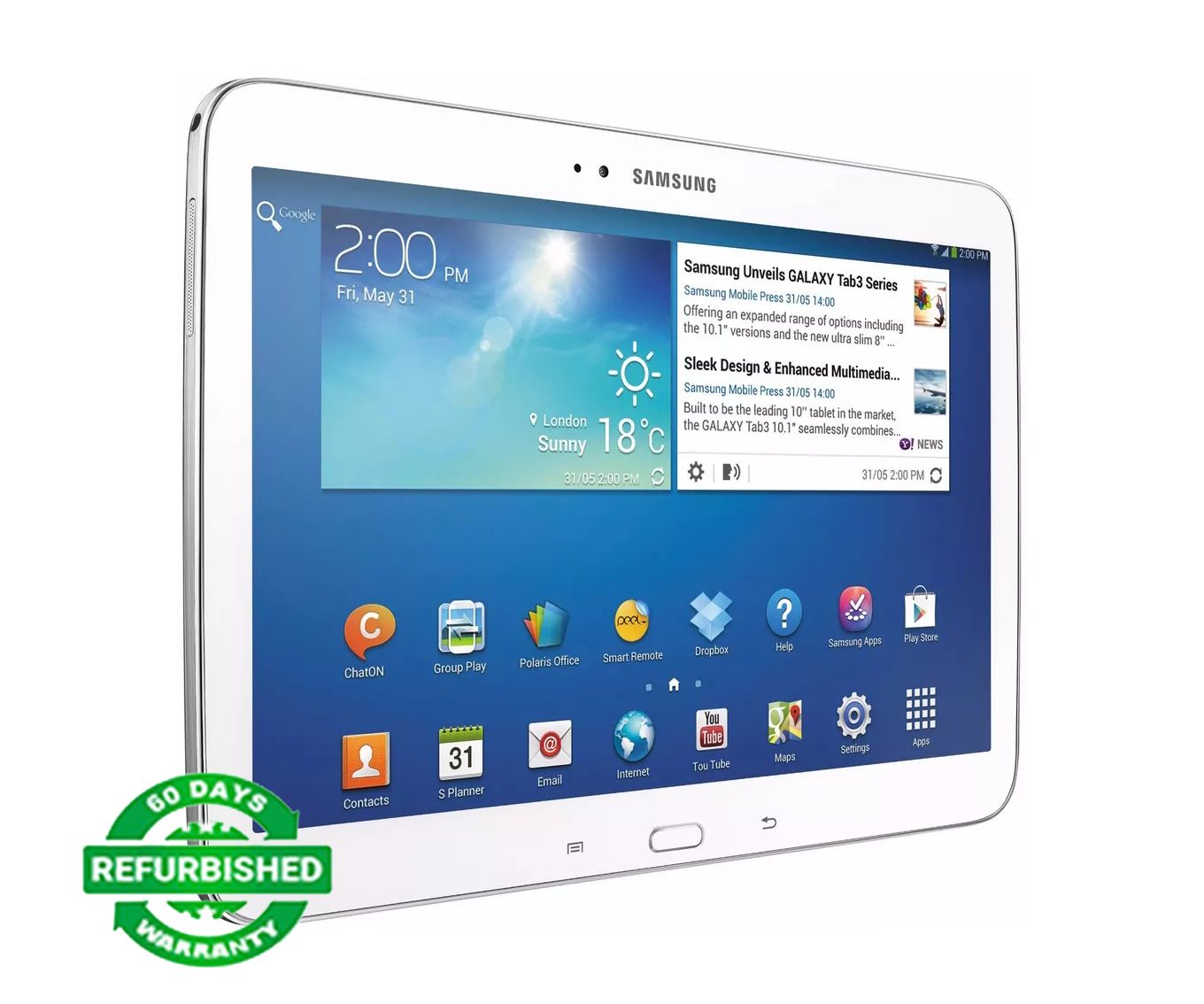 SAMSUNG GALAXY TAB 3 10.1 P5210 White 1gb 16gb 10.1 inches Android Dual Core Tablet