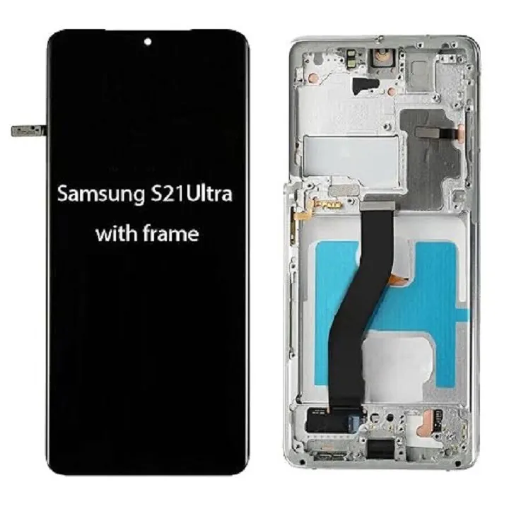 For Samsung S21 Ultra Mobile Phone OLED Screens with Frame Not Original