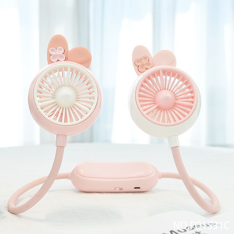 New Mini Neck Fan USB rechargeable Handheld fan USB Hanger fan Portable Hanging neck fan fashion Hand held fan