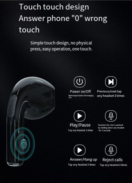 【XmasSale】RichRipple Air31 Bluetooth Earphone in-Ear Earpods LED Digital Display Long Life Portable With Translucent Charging Case Bluetooth 5.3