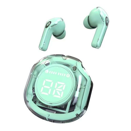 RichRipple Air39 Bluetooth Earphone True wireless Bluetooth Earpods headphones transparent charging case sports headphones noise cancelling headphones large capacity power Green