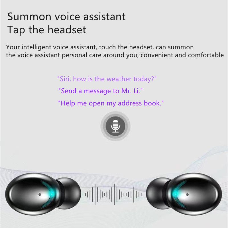 RichRipple F9 TWS V5.0 Bluetooth Earphone Wireless Stereo Sports Waterproof Bluetooth Earpods Mini Touch Control Noise Canceling Earbuds