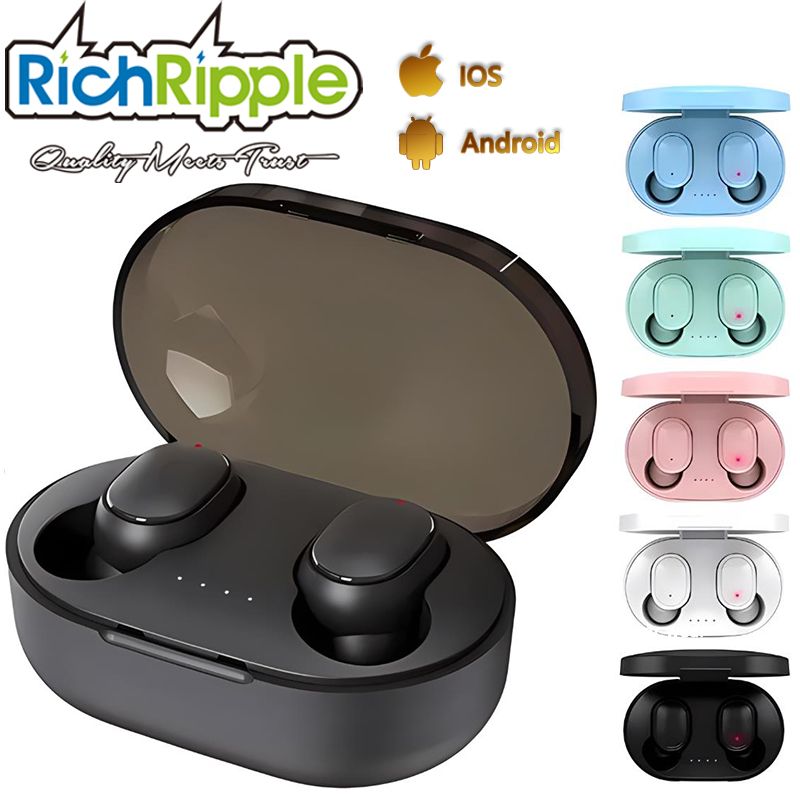 RichRipple Bluetooth Earphone TWS Sports Earbuds Touch Mini Wireless Bluetooth Earpods 5.0 Touch Earphone