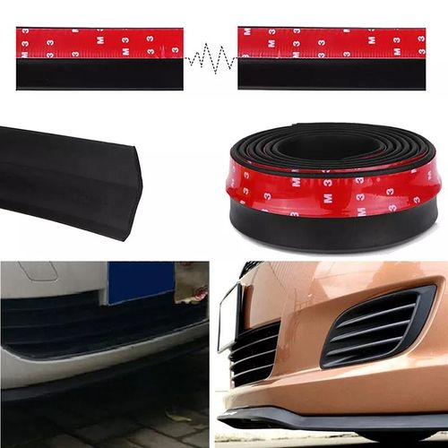 Samurai Anti Collision Rubber Car Bumper Lip -Universal Fit Black