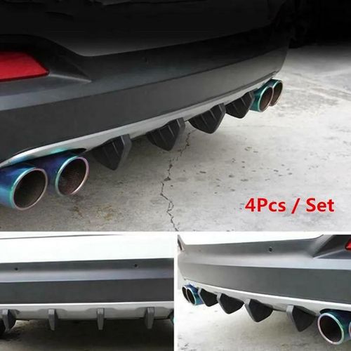 4 PIECES Rear Diffuser - Rear Bumper Lip Diffuser Spoiler